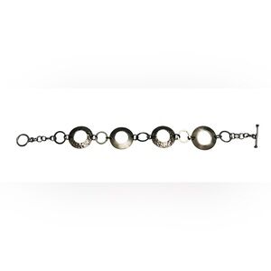 Sterling Silver Open Circle Link Bracelet